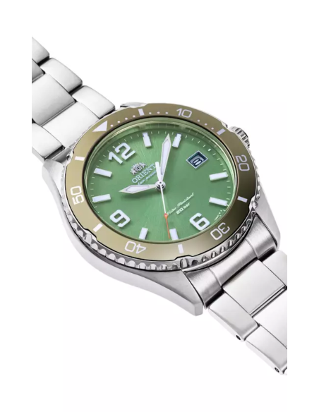 Reloj de buceo solar hombre Orient Kamasu RA-WJ0001E 39.9mm 200m WR cristal de zafiro correa de acero
