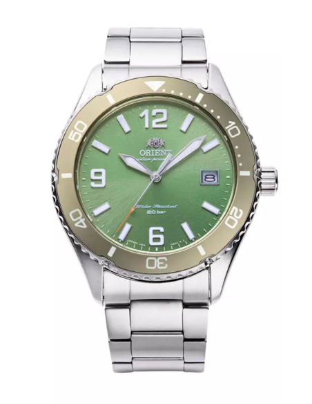 Reloj de buceo solar hombre Orient Kamasu RA-WJ0001E 39.9mm 200m WR cristal de zafiro correa de acero