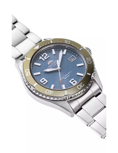 Reloj de buceo solar hombre Orient Kamasu RA-WJ0002L 39.9mm 200m WR cristal de zafiro correa de acero