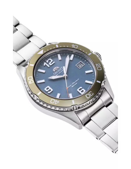 Reloj de buceo solar hombre Orient Kamasu RA-WJ0002L 39.9mm 200m WR cristal de zafiro correa de acero