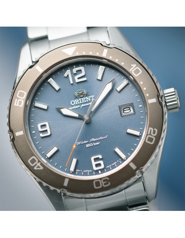 Reloj de buceo solar hombre Orient Kamasu RA-WJ0002L 39.9mm 200m WR cristal de zafiro correa de acero