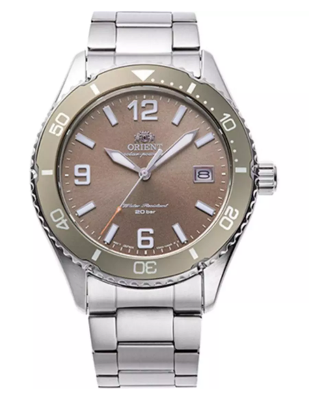 buceo solar hombre Orient Kamasu Copper RA-WJ0004Y 39.9mm 200m WR cristal de zafiro