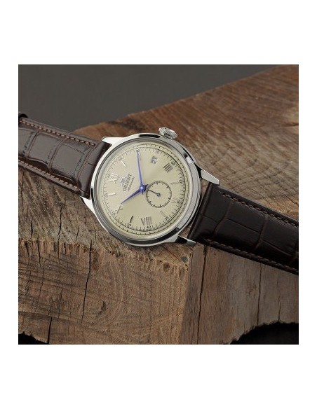 Reloj automático hombre Orient Bambino Small Seconds RA-AP0105Y 38.4mm correa de cuero (admite cuerda manual)