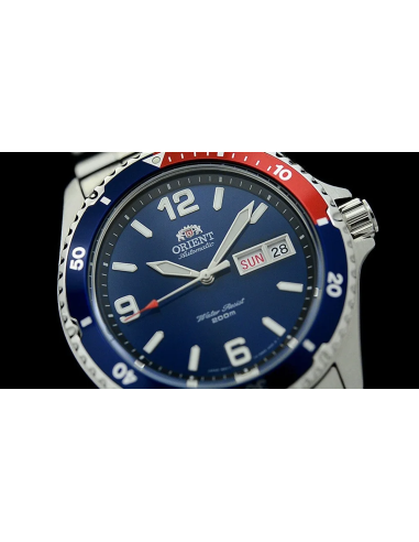 reloj automático buceo hombre Orient Mako II TAA02009D 41,5mm 200m WR correa de acero