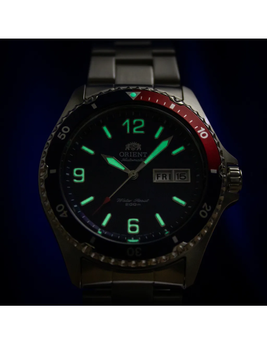 reloj automático buceo hombre Orient Mako II TAA02009D 41,5mm 200m WR correa de acero