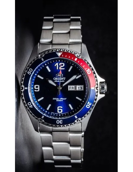 reloj automático buceo hombre Orient Mako II TAA02009D 41,5mm 200m WR correa de acero