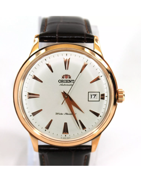reloj automático hombre Orient Bambino TAC00002W 40,5mm F6724  30m WR correa de cuero (admite cuerda manual)
