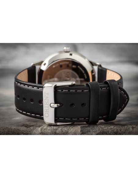 reloj automático hombre Orient Bambino TAC0000CA 40,5mm F6724  30m WR correa de cuero (admite cuerda manual)