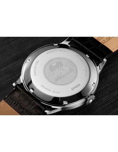 reloj automático hombre Orient Bambino TAC0000DB  40,5mm F6724  30m WR correa de cuero (admite cuerda manual)