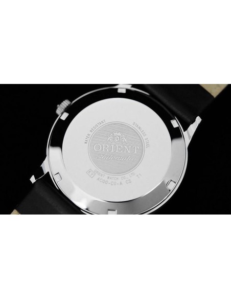 reloj automático hombre Orient Bambino TAC0000DD  40,5mm F6724  30m WR correa de cuero (admite cuerda manual)