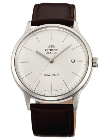 reloj automático hombre Orient Bambino TAC0000EW  40,5mm F6724  30m WR correa de cuero (admite cuerda manual)