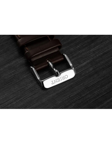 reloj automático hombre Orient Bambino TAC0000EW  40,5mm F6724  30m WR correa de cuero (admite cuerda manual)