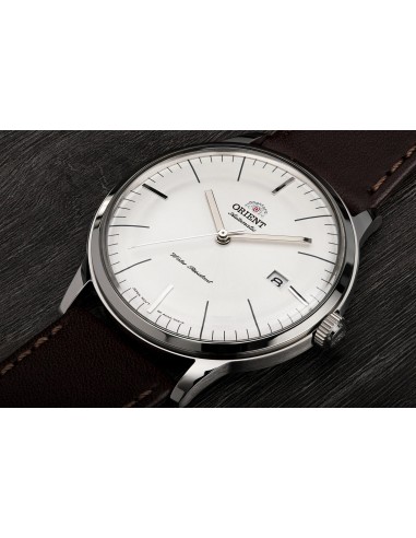 reloj automático hombre Orient Bambino TAC0000EW  40,5mm F6724  30m WR correa de cuero (admite cuerda manual)