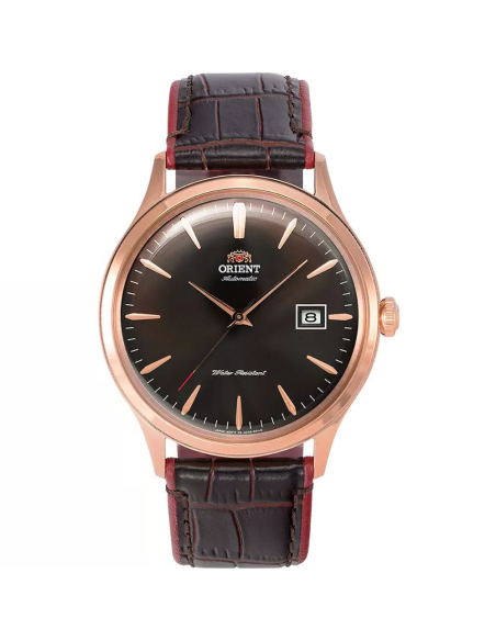 reloj automático hombre Orient Bambino TAC08001T 42MM 30m WR correa de cuero