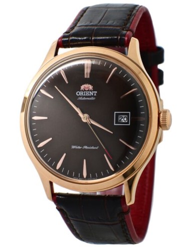 reloj automático hombre Orient Bambino TAC08001T 42MM 30m WR correa de cuero