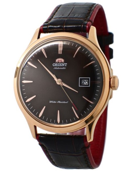 reloj automático hombre Orient Bambino TAC08001T 42MM 30m WR correa de cuero