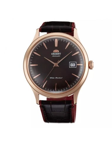 reloj automático hombre Orient Bambino TAC08001T 42MM 30m WR correa de cuero