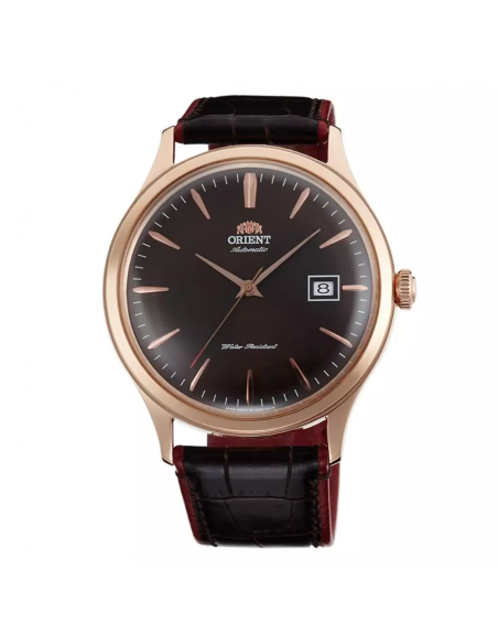 reloj automático hombre Orient Bambino TAC08001T 42MM 30m WR correa de cuero