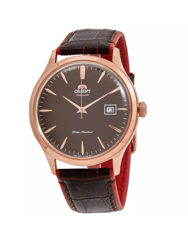reloj automático hombre Orient Bambino TAC08001T 42MM 30m WR correa de cuero