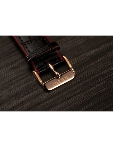 reloj automático hombre Orient Bambino TAC08001T 42MM 30m WR correa de cuero