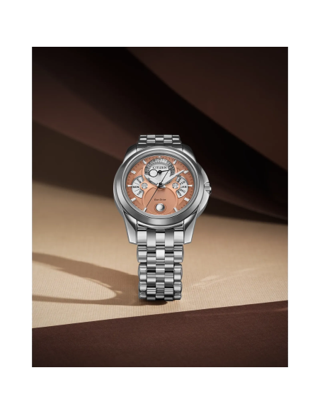 hombre solar  Citizen Calendrier Moon Phase BU0080-52X 41.8mm 100m WR cristal de zafiro correa de acero