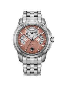 hombre solar  Citizen Calendrier Moon Phase BU0080-52X 41.8mm 100m WR cristal de zafiro correa de acero
