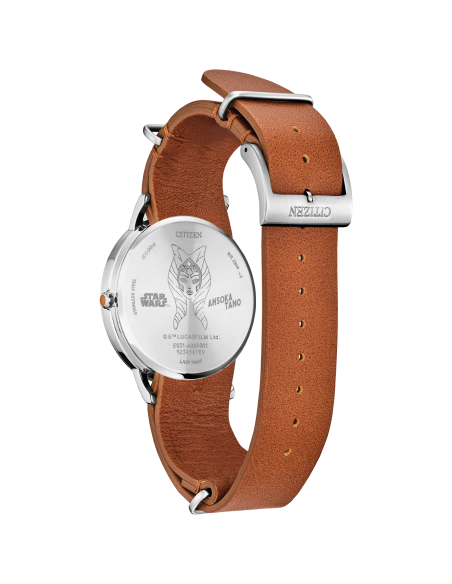 reloj hombre Citizen Eco-Drive Ahsoka Tano Star Wars  BJ6508-02W 40.5mm 50m WR correa de cuero movimiento Eco-Drive