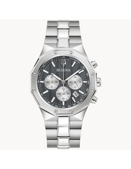 reloj hombre Bulova Prestige Classic Chronograph 96B459 40mm cristal de zafiro correa de acero 100m WR