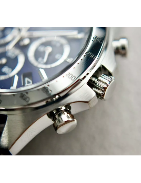 reloj cronógrafo hombre Seiko Spirit SBTR019 JDM 39.8mm 100m WR correa de cuero