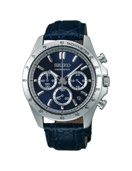 reloj cronógrafo hombre Seiko Spirit SBTR019 JDM 39.8mm 100m WR correa de cuero