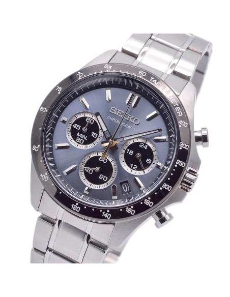 reloj cronógrafo hombre Seiko Spirit SBTR027 JDM 39.8mm 100m WR correa de cuero