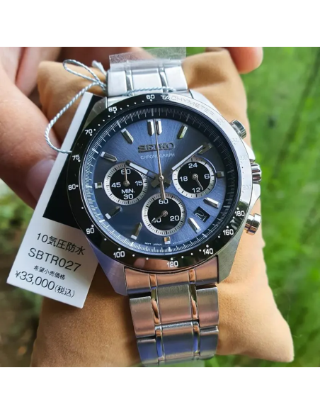 reloj cronógrafo hombre Seiko Spirit SBTR027 JDM 39.8mm 100m WR correa de acero