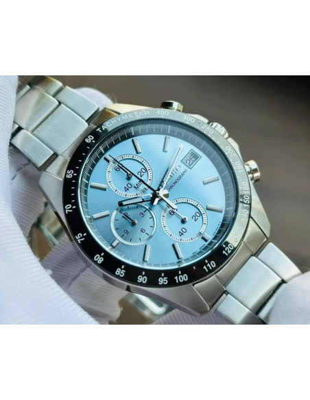 reloj cronógrafo hombre Seiko Spirit SBTR029 JDM 39.8mm 100m WR correa de acero