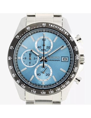 reloj cronógrafo hombre Seiko Spirit SBTR029 JDM 39.8mm 100m WR correa de cuero