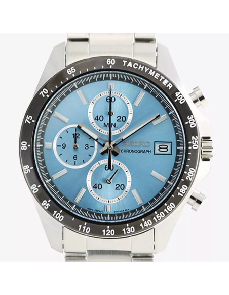 reloj cronógrafo hombre Seiko Spirit SBTR029 JDM 39.8mm 100m WR correa de acero
