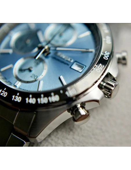 reloj cronógrafo hombre Seiko Spirit SBTR029 JDM 39.8mm 100m WR correa de acero