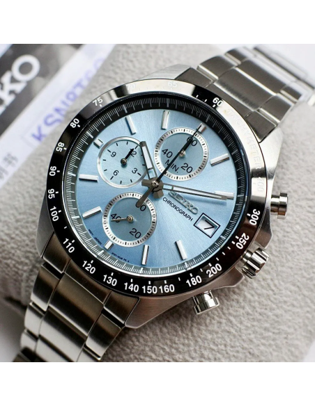 reloj cronógrafo hombre Seiko Spirit SBTR029 JDM 39.8mm 100m WR correa de acero