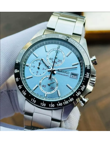 reloj cronógrafo hombre Seiko Spirit SBTR029 JDM 39.8mm 100m WR correa de acero