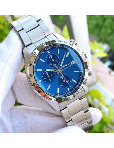 reloj cronógrafo hombre Seiko Spirit SBTR023 JDM 39.8mm 100m WR correa de acero