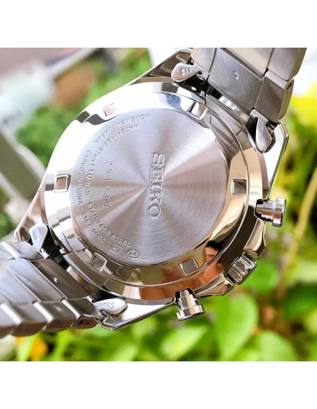 reloj cronógrafo hombre Seiko Spirit SBTR023 JDM 39.8mm 100m WR correa de cuero