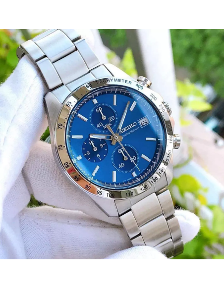 reloj cronógrafo hombre Seiko Spirit SBTR023 JDM 39.8mm 100m WR correa de acero