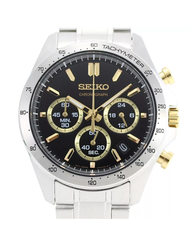reloj cronógrafo hombre Seiko Spirit SBTR015 JDM 39.8mm 100m WR correa de acero