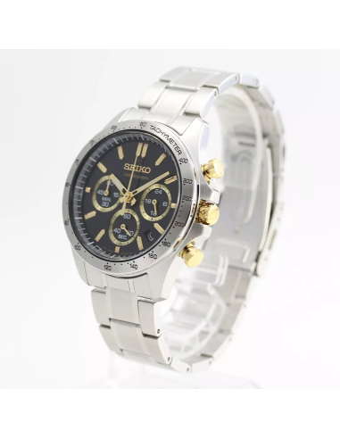 reloj cronógrafo hombre Seiko Spirit SBTR015 JDM 39.8mm 100m WR correa de cuero