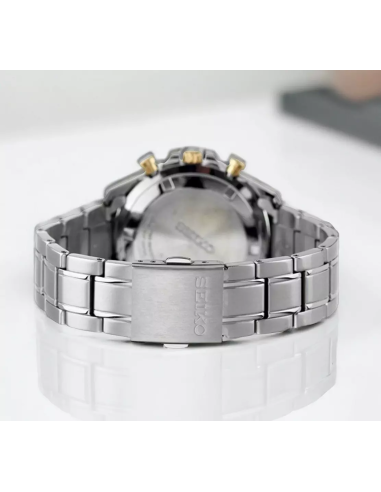 reloj cronógrafo hombre Seiko Spirit SBTR015 JDM 39.8mm 100m WR correa de cuero