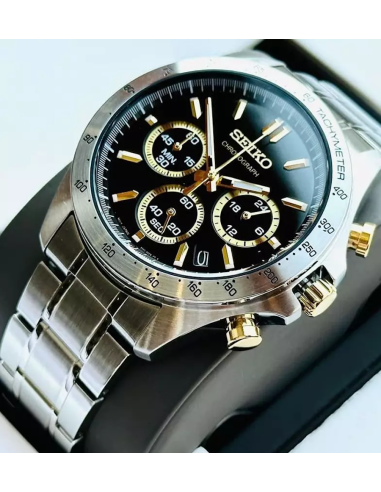 reloj cronógrafo hombre Seiko Spirit SBTR015 JDM 39.8mm 100m WR correa de acero