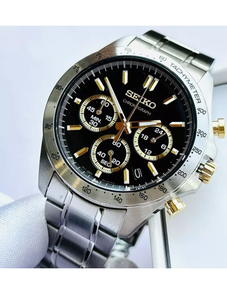 reloj cronógrafo hombre Seiko Spirit SBTR015 JDM 39.8mm 100m WR correa de acero