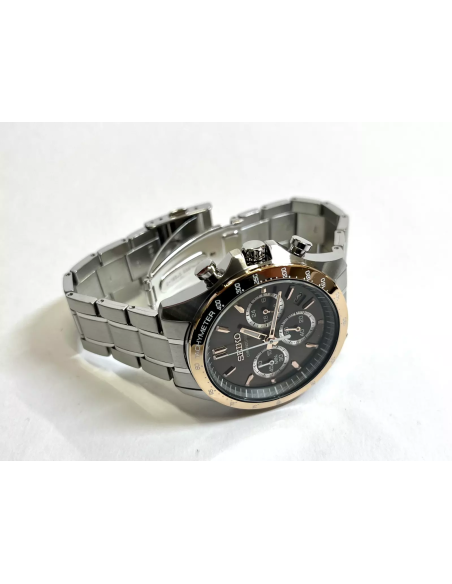 reloj cronógrafo hombre Seiko Spirit SBTR026 JDM 39.8mm 100m WR correa de acero
