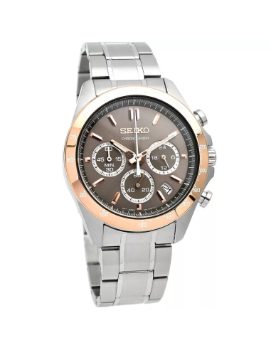 reloj cronógrafo hombre Seiko Spirit SBTR026 JDM 39.8mm 100m WR correa de acero
