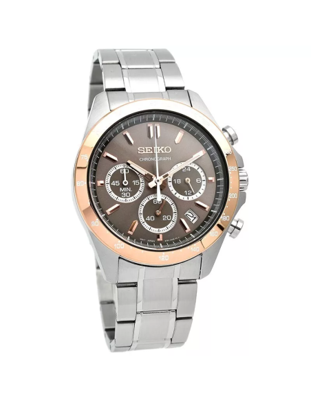 reloj cronógrafo hombre Seiko Spirit SBTR026 JDM 39.8mm 100m WR correa de acero