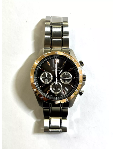 reloj cronógrafo hombre Seiko Spirit SBTR026 JDM 39.8mm 100m WR correa de acero